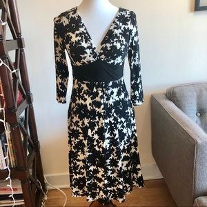 Black and white floral dress